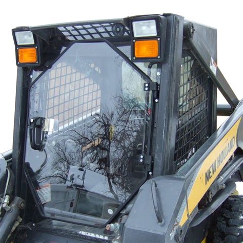 new holland skid steer cab door|aftermarket skid steer doors.